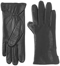 Load image into Gallery viewer, YISEVEN Women's Winter Dress Leather Gloves Wool Lined Flat Design Classic Genuine Sheepskin Warm Fur Lining Long Cuff Ladies Driving Work Accessories Christmas Gifts, Black Medium/7.0"
