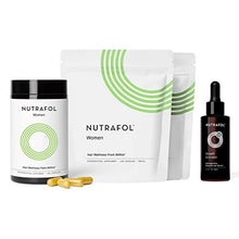 Load image into Gallery viewer, Fullest Hair Growth Kit: Nutrafol Women Clinically Proven Hair Supplement and Growth Activator Hair Serum with Patent-Pending Ashwagandha Exosome Technology (3-Month Supply)
