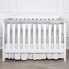 Load image into Gallery viewer, TILLYOU 3-Piece Padded Baby Crib Rail Cover Protector Set from Chewing, Safe Teething Guard Wrap for Standard Cribs, 100% Silky Soft Microfiber Polyester, Fits Side and Front Rails, Pale Gray
