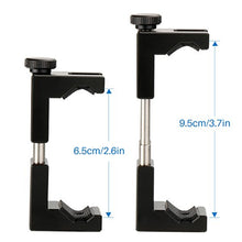 Load image into Gallery viewer, ULANZI Metal Phone Tripod Mount with Hot Shoe Mount Smartphone Video Rig Tripod Mount Adapter
