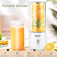 Load image into Gallery viewer, Portable Blender,inkint Personal Size Blender Juicer Cup for Shakes and Smoothies Fruit Mixer with USB Rechargeable 6 Stainless Steel Blades BPA Free 450ml
