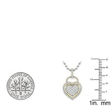 Load image into Gallery viewer, Dazzlingrock Collection 0.24 Carat (ctw) 10K Round Diamond Ladies Heart Pendant 1/4 CT (Silver Chain Included), Yellow Gold
