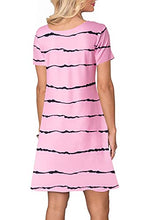 Load image into Gallery viewer, FZ FANTASTIC ZONE Women's Casual Summer T Shirt Dresses Short Sleeve Swing Dress with Pockets

