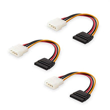 Load image into Gallery viewer, Cable Matters 3-Pack 4 Pin Molex to SATA Power Cable (SATA to Molex) - 6 Inches
