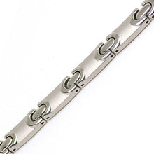 Load image into Gallery viewer, Accents Kingdom Men's Titanium Magnetic Power Flat Link Golf Necklace 24"
