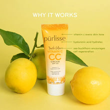 Load image into Gallery viewer, purlisse Youth Glow Vitamin C CC Cream SPF 50: Cruelty-Free &amp; Clean, Paraben &amp; Sulfate-Free, Full Coverage, Hydrates with Hyaluronic Acid | Light Medium 1.4oz
