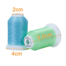 Load image into Gallery viewer, New brothread 8 Spools UV Color Changing Embroidery Machine Thread Kit 30WT 500M(550Y) Each Spool for Embroidery, Quilting, Sewing
