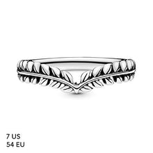 Load image into Gallery viewer, Pandora Jewelry Wheat Grains Wishbone Sterling Silver Ring, Size 7

