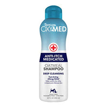 Load image into Gallery viewer, TropiClean OxyMed Medicated Anti Itch Shampoo for Pets, 20oz - Made in USA - Oatmeal Medicated Dog Shampoo for Allergies and Itching - Stops Itching Fast
