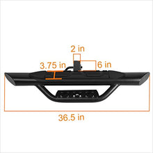 Load image into Gallery viewer, Aluminum Oval Towing Hitch Step Fits 2 Inches Receiver Truck Bed | 36.5"Wide X 3.75"OD (Black)
