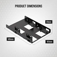 Load image into Gallery viewer, Corsair Dual SSD Mounting Bracket 3.5" CSSD-BRKT2, Black (packaging may vary)
