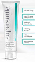 Load image into Gallery viewer, Supersmile Professional Teeth Whitening Toothpaste with Fluoride - Clinically Proven to Remove Stains &amp; Whiten Teeth Up to 6 Shades - Enamel Strengthening - No Sensitivity (Original Mint, 4.2 Oz)
