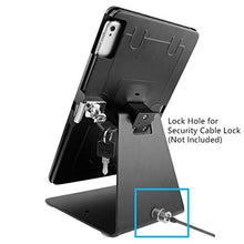 Load image into Gallery viewer, CarrieCathy Desktop Anti-Theft Security Kiosk POS Stand Holder Enclosure for 10.2" 2021 iPad 9th Gen 2020 iPad 8th Gen 2019 iPad 7th Gen, Flip &amp; 360° Swivel Design
