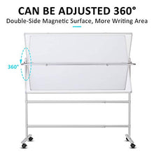 Load image into Gallery viewer, Magnetic Mobile Whiteboard - 36x24" Adjustable Height and 360° Reversible Double-Sided Dry Erase Board Aluminum Frame - White Board with Stand, 4 Markers &amp; Magnets
