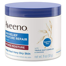 Load image into Gallery viewer, Aveeno Skin Relief Intense Moisture Repair Cream with Triple Oat Complex, Ceramide &amp; Rich Emollients, Steroid- &amp; Fragrance-Free Moisturizing Body Cream for Extra-Dry Skin, 11 oz
