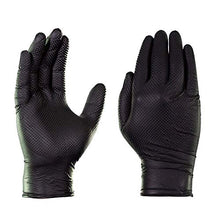 Load image into Gallery viewer, GLOVEWORKS HD Industrial Black Nitrile Gloves with Diamond Grip Box of 100, 6mil, Size Large, Latex, Powder Free, Textured, Disposable, GWBN46100-BX
