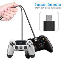 Load image into Gallery viewer, PS4 Controller Charger Charging Cable – 2 Pack 10FT Nylon Braided Micro USB 2.0 High Speed Data Sync Cord for Playstation 4, PS4 Slim/Pro, Xbox One S/X Controller, Android Phones (2 Pack)
