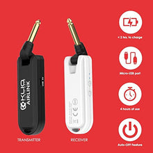Load image into Gallery viewer, KLIQ Airlink 5.8 GHz Rechargeable Wireless Guitar System Digital Transmitter/Receiver Set AND KLIQ TinyTune Tuner Pedal Bundle
