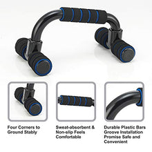 Load image into Gallery viewer, RUBEX Push Up Bars Strength Training, with Foam Grip and Non-Slip Handles Structure - for Perfect Floor Home Exercise, Gym and Press Fitness – Weight Power Workout Equipment for Men, Women, Kids
