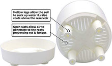Load image into Gallery viewer, 6" Self Watering + Self Aerating High Drainage Deep Reservoir Round Planter Pot Maintains Healthy Roots for Indoor &amp; Outdoor &amp; Windowsill Gardens (White)

