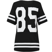 Load image into Gallery viewer, Genluna Women's Football Jersey T Shirt Top Loose Dress [B6619],Small,Black
