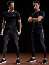 Load image into Gallery viewer, Neleus Men's 3 Pack Compression Baselayer Athletic Workout T Shirts,5022,Black,Grey,Red,3XL
