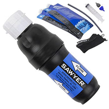 Load image into Gallery viewer, Sawyer Products SP129 Squeeze Water Filtration System w/ Two 32-Oz Squeeze Pouches, Straw, and Hydration Pack Adapter
