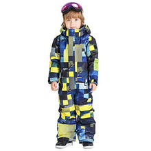 Load image into Gallery viewer, GSOU SNOW Kids Ski Suit Boys Girls One Piece Snowsuits Waterproof Ski Jumpsuits Coveralls Snowboard Jacket Coats for Outwear
