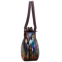 Load image into Gallery viewer, Anuschka Women's Genuine Leather Triple Compartment Medium Tote | Hand Painted Original Artwork | Free Spirit
