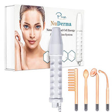 Load image into Gallery viewer, NuDerma Portable Handheld High Frequency Skin Therapy Wand Machine w/Neon - Acne Treatment - Skin Tightening - Wrinkle Reducing - Dark Circles - Puffy Eyes - Hair Follicle Stimulator

