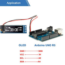 Load image into Gallery viewer, 2 Pieces I2C Display Module 0.91 Inch I2C OLED Display Module I2C OLED Screen Driver DC 3.3V - 5V (White Light)
