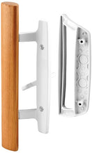 Load image into Gallery viewer, PRIME-LINE C 1204 Sliding Glass Door Handle Set – Replace Old or Damaged Door Handles Quickly and Easily – White Diecast, Mortise/Hook Style (Fits 3-15/16” Hole Spacing)
