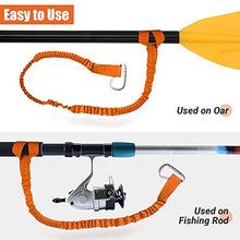 Load image into Gallery viewer, 6 Pieces Kayak Paddle Leash Stretchable Paddle Rope Nylon Adjustable Kayak Coiled Rod Leash Lanyard Kayak Traction Rope for Kayak Canoe SUP Paddles Surfboard Fishing Poles Rods Accessories (Orange)

