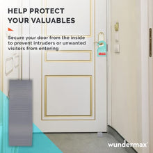 Load image into Gallery viewer, Wundermax Door Stoppers - Rubber Security Wedge for Bottom of Door on Carpet, Concrete, Tile, Linoleum &amp; Wood - Heavy Duty Door Stop - Home Improvement - 3 Pack - Red
