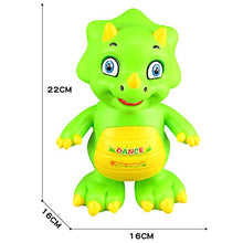 Load image into Gallery viewer, KGUANG Cartoon Cute Baby Dinosaur Triceratops Shaking Swing Walking Music Colorful Lights Children Dancing Dinosaur Toys 2-7 Years Old Boys and Girls Birthday

