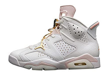 Load image into Gallery viewer, Nike Women's Air Jordan 6 WMNS Gold Hoops, White/Sail/Metallic Gold/Barel, 11.5W
