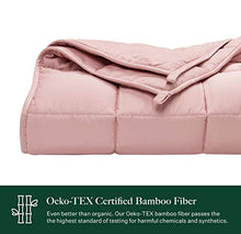 Load image into Gallery viewer, LUNA Adult Weighted Blanket | Natural Silky Cooling Bamboo &amp; Premium Glass Beads | 12 lbs - 48x72 - Full Size Bed | Designed in USA | Heavy Cool Weight for Hot &amp; Cold Sleepers | Pink
