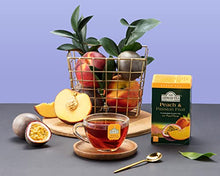 Load image into Gallery viewer, Ahmad Tea Black Tea, Peach And Passion Fruit Teabags, 20 ct (Pack Of 6) - Caffeinated And Sugar-Free
