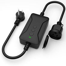 Load image into Gallery viewer, Outdoor Smart Dimmer Plug, WiFi Outlet Works with Alexa Google Assistant, Timer Schedule, Remote Control Outlet Work with Dimmable String Lights, IP64 Weatherproof, No Hub Required, Max Power 300W
