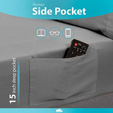 Load image into Gallery viewer, DreamCare Deep Pocket Sheets Microfiber Sheets Bed Sheets Set 4 Piece Bedding Sets Queen Size, Gray
