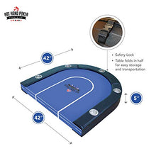 Load image into Gallery viewer, Hot Hand Poker, 10 Player Folding Poker Table, Water-Resistant Felt, Portable, Easy Storage and Transportation, No Assembly Required, 84" L x 42" W x 30" H
