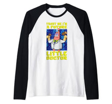 Load image into Gallery viewer, Mademark x SpongeBob SquarePants - SpongeBob Trust Me Im A Future Little Doctor Patrick Doctor Raglan Baseball Tee
