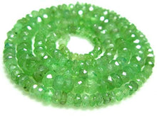 Load image into Gallery viewer, BEADS GEMSTONE AA-Tsavorite Micro Cut Rondelles 13.5 Inch Long Strand -Stones measure- 2-4mm Code-HIGH-6938
