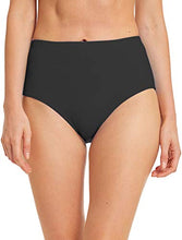 Load image into Gallery viewer, Micosuza Women's Swim Bottom High Waist Retro Basic Full Coverage Bikini Tankini Swimsuit Briefs Black
