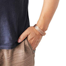 Load image into Gallery viewer, Mens Copper Bracelet 99.9% Pure Copper Magnetic Bracelet with 6 Powerful Magnets for Effective Joint Pain Relief, Arthritis, RSI, Carpal Tunnel
