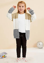 Load image into Gallery viewer, Girls Open Front Knit Sweaters Cardigans Long Sleeve Loose Fit Pocket Outerwear
