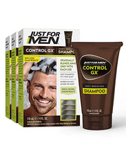 Load image into Gallery viewer, Just For Men Control GX Grey Reducing Shampoo, Gradual Hair Color for Stronger and Healthier Hair, 4 Fl Oz - Pack of 3 (Packaging May Vary)
