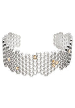 Load image into Gallery viewer, Mignon Faget HIVE Narrow Jeweled Sterling Silver Cuff with Honey Crystal
