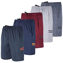 Load image into Gallery viewer, Mens Quick Dry Fit Dri-Fit Active Wear Athletic Performance Basketball 9 Inch Inseam Wrestling Sweat Tennis Soccer Running Essentials Gym Shorts Hombre Stretch Casual Workout Tech Shorts-Set 6,M
