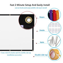 Load image into Gallery viewer, Mdbebbron 120 inch Projection Screen 16:9 Foldable Anti-Crease Portable Projector Movies Screens for Home Theater Outdoor Indoor Support Double Sided Projection
